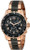 Invicta Men's 1327 18k Rose Gold Ion-Plated Stainless Steel and Black Dial Wa...