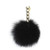 Michael Kors Small Fur Pom Key Chain Fob Bag Charm (Black/gold) 35H6GHCK1F-001