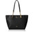 Coach Turnlock Leather Chain Tote, Black  57107-LIBLK