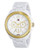 Tommy Hilfiger Women's 1781428 Gold-Tone Watch with White Resin Band