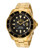 Invicta Men's 14356 Pro Diver Black Carbon Fiber Dial 18k Gold Ion-Plated Stainless Steel Watch …