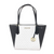 Michael Kors Kimberly Small Bonded Tote PVC Leather Shoulder Bag Bright White