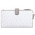Michael Kors Jet Set Travel Double Zip PVC Signature Wristlet Wallet in Bright White 35F8STVW0B-085