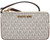 Michael Kors Jet Set Travel Large Top Zip Signature PVC Wristlet Clutch Vanilla 35F8GTVW3B-150