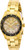 Invicta Women's 28645 Pro Diver Quartz 3 Hand Gold Dial Watch