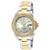 Invicta Women's Angel Gold-Tone Steel Bracelet & Case Swiss Quartz Silver-Tone Dial Analog Watch