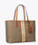 Tory Burch Gemini Link Canvas Top Zip Tote Light Umber Gemini Link One Size 58450-905