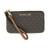 Michael Kors Jet Set Travel Large Top Zip Brown Signature PVC Wristlet Clutch 35F8GTVW3B-200