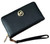 Michael Kors Fulton Large Flat Multifunctional Phone Case Wristlet Black Leather