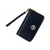 Michael Kors Fulton Large Flat Multifunctional Phone Case Wristlet Black Leather