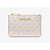 Michael Kors Jet Set Travel Small Top Zip Coin Pouch with ID Holder - PVC Coated Twill (Vanilla) 35H9GTVP1B-149