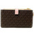 Michael Kors Jet Set Travel Double Zip Wristlet - Signature PVC (brown pink) …