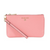 Michael Kors Jet Set Charm Medium Top Zip Wristlet Tea Rose One Size