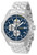 Invicta Men's 31495 Aviator Quartz Multifunction Blue, Silver Dial Watch