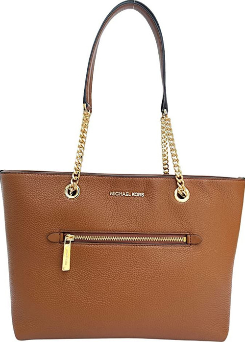 Michael Kors Jet Set Medium Front Pocket Chain Top Zip Tote Luggage ...