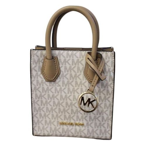 Michael Kors Mercer Extra-Small Pebbled Leather Crossbody Bag Camel ...