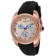 Invicta Women's 37412 Angel Quartz Chronograph Rose Gold, Pave, White Dial Watch