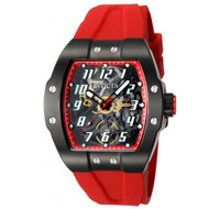 Invicta Men's 44649 JM Correa Automatic 3 Hand Transparent, Red Dial Watch