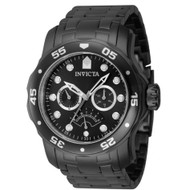 Invicta Men's 47000 Pro Diver Quartz Chronograph Black Dial Watch