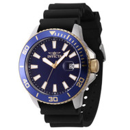 Invicta Men's 46092 Pro Diver Quartz 3 Hand Blue Dial Watch