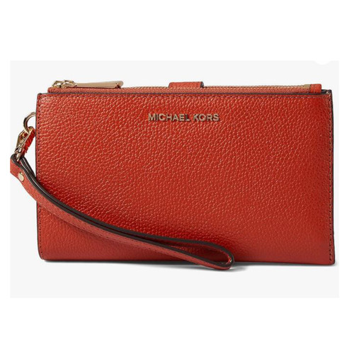 財布・小物その他 Michael Kors Woman Wallet Orange 32T7GAFW4L 888 Michael Kors Adele Leather Smartphone Wallet Wristlet Deep