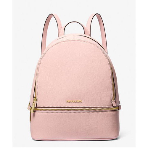 Michael Kors Rhea Medium Pebbled Leather Backpack (Powder  display picture 1