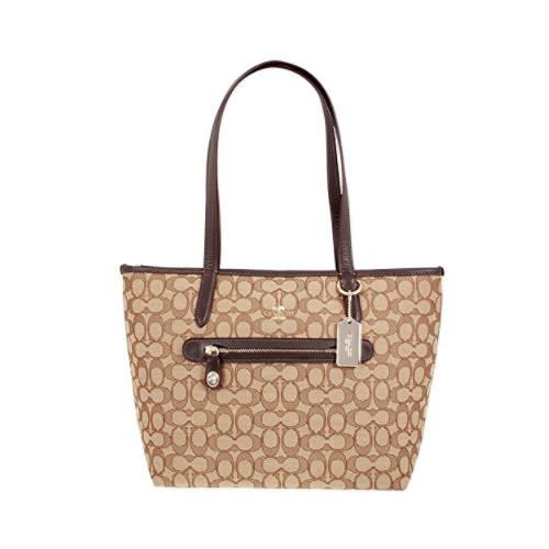 coach taylor signature jacquard tote