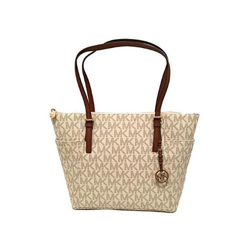 Michael Kors East West TZ Tote PVC Vanilla Luggage 35H7GTTT9B-150