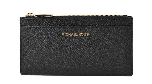 MICHAEL Michael Kors Women's Jet Set Card Holder, Black, One Size ...