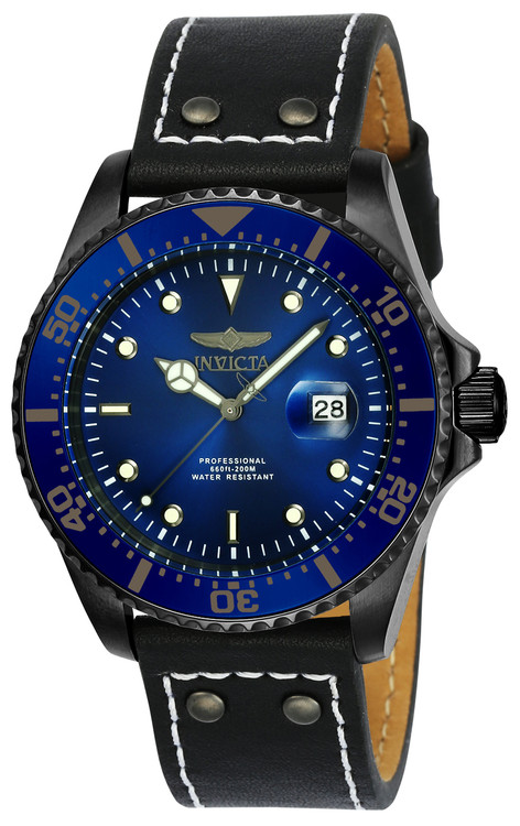 Invicta Men's 23232 Pro Diver Quartz 3 Hand Blue Dial Watch - AllGlitters