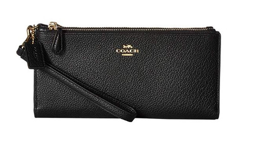 coach double zip wallet 27495