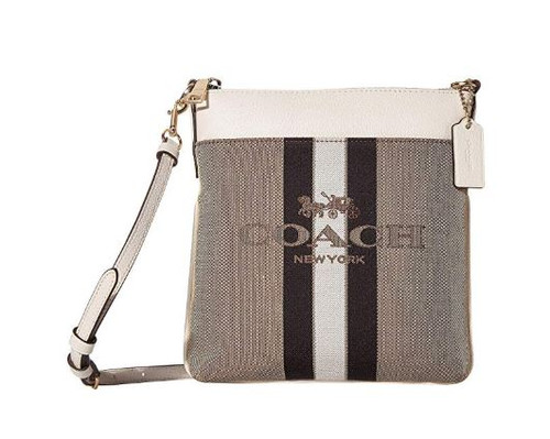 coach horse and carriage jacquard sutton crossbody