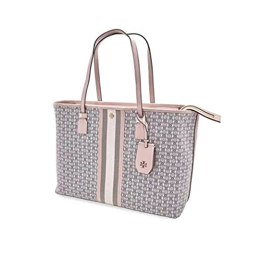 Tory Burch Gemini Link Canvas Small Tote in Coastal Pink Gemini Link  53304-685 - AllGlitters