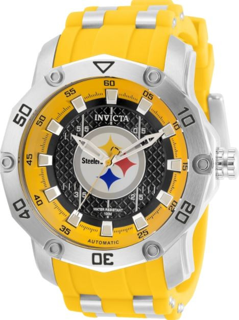 Invicta NFL Pittsburgh Steelers Quartz Black and Silver Dial Men's Watch  36915 886678452835 - Watches, NFL - Jomashop