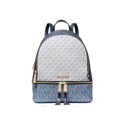 Michael Kors Rhea Zip Navi Multi MD Backpack Michael Kors Rhea Medium Zip Backpack MK Color-Block  main image 4