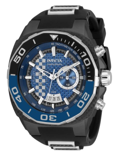 Invicta Men's 33193 Speedway Quartz Multifunction Black, White, Blue ...