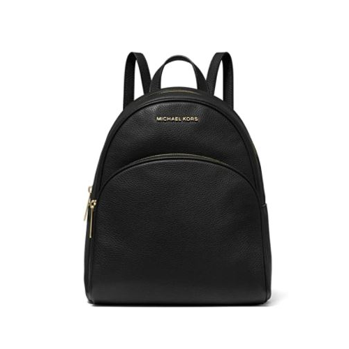 Michael Kors Abbey Medium Pebbled Leather Backpack - Black