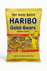 HARIBO Goldbears & Wildberry Minis 150 Count Variety Pack includes individually wrapped 0.4 oz bags with classic fruity and bold berry flavors—perfect for parties, lunches, and sharing.
