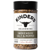 Kinder’s Smokehouse Salt & Pepper Seasoning (10.3 oz) delivers classic savory flavor with smoky depth for steak, chicken, vegetables, and BBQ.