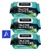 DUDE Wipes XL Flushable Wet Wipes Mint Chill 3 Pack (150 Count) deliver extra-large, septic-safe cleansing with a refreshing cooling sensation.