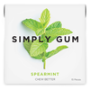Natural spearmint chewing gum made with a plastic-free, plant-based gum base. Clean, eco-friendly freshness in a 15-piece pack.