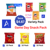Game Day Snack Pack from A Complete Cart — 52 individually wrapped snacks across 5 fan-favorite brands in one curated bundle, perfect for game day and tailgates.