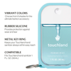Shop the Touchland Hand Mist Case in Frosty Blue — silicone holder with keychain clip for your Power Mist bottle.