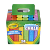 Shop Crayola Washable Sidewalk Chalk 24 Count — 9+ bright colors, anti-roll shape, washes away with water. Summer outdoor essential.