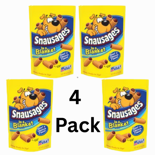 In Blanket Dog Snacks Beef & Cheese Flavor (4.5 oz, 4 Pack) deliver soft, chewy, savory treats perfect for training and everyday rewards.