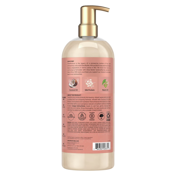 Shea Moisture Coconut Hibiscus Curl Shine Shampoo 34oz