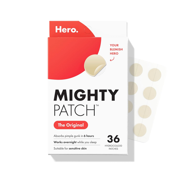 Shop Hero Cosmetics Mighty Patch Original Hydrocolloid Acne Patches, 36 Count — the #1 drug-free pimple patch for overnight spot treatment.
