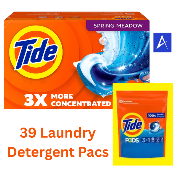 Shop Tide PODS Spring Meadow Laundry Detergent — 39 single-dose pacs of 3-in-1 cleaning power. HE compatible, concentrated, no measuring required.