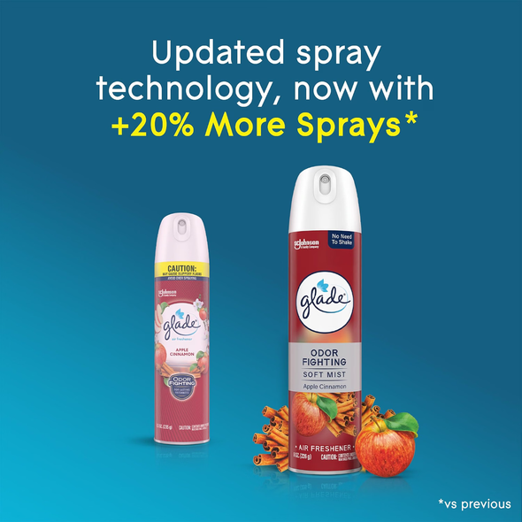 Shop Glade Odor Fighting Apple Cinnamon 8oz at A Complete Cart. Long-lasting Apple Cinnamon scent.
