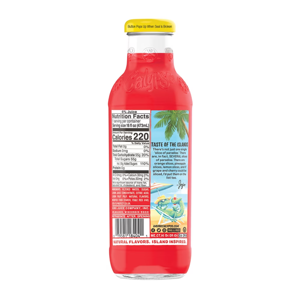 Shop Calypso Paradise Lemonade 16oz at A Complete Cart. Island-style lemonade with real lemon bits, caffeine free, 16 fl oz glass bottle. Everyday low price.